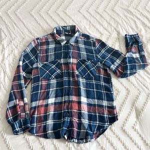 Lucky Brand Super Soft Plaid Button Flannel Size Medium GUC Western
